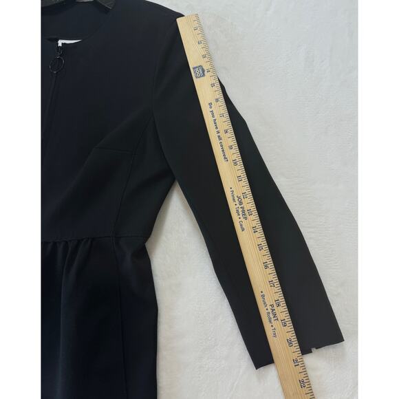 Akris Punto Peplum Jacket Womens 8 US Slim Fit 2 Way Zip Front Blazer Career - Picture 10 of 16